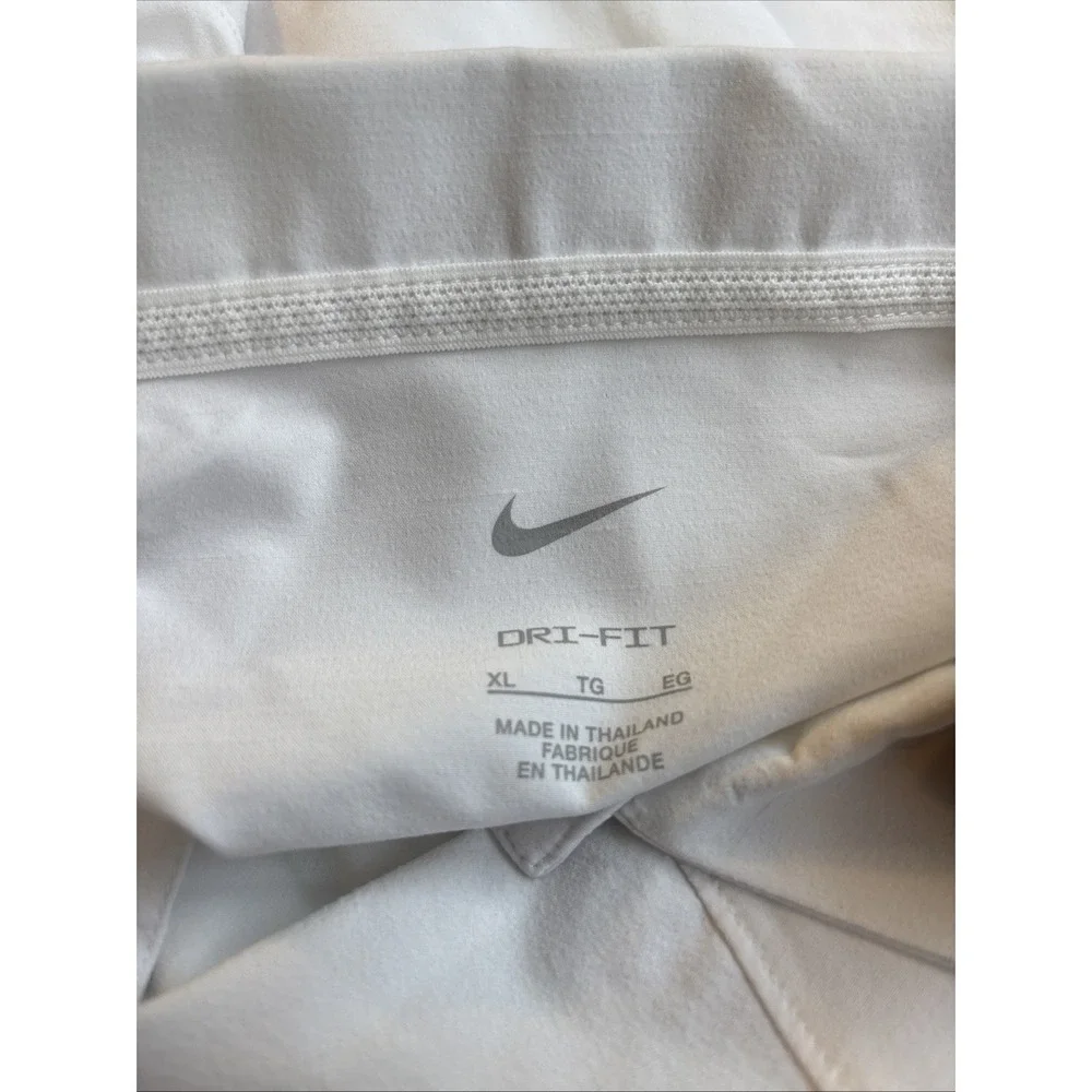 NIKE Tour Dri-Fit Men's Golf Polo Performance White Purple Swoosh‎ Men's XL